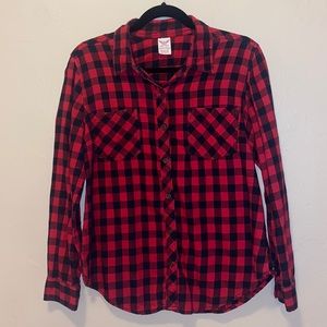 Faded Glory Red and Black Flannel